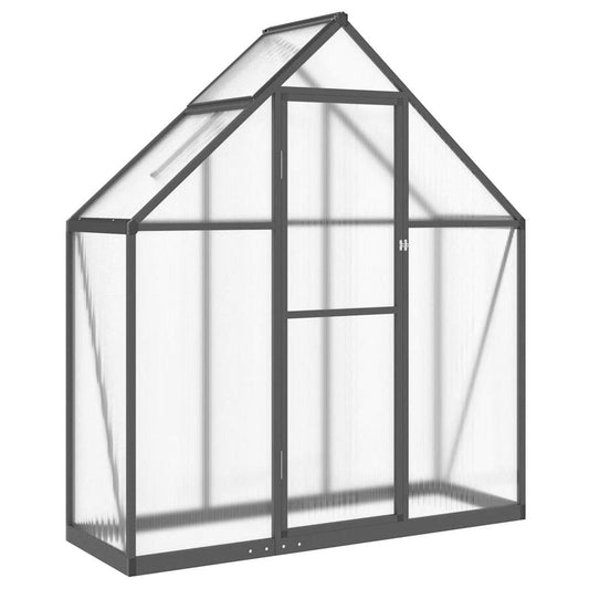 vidaXL Greenhouse with Base Frame Anthracite 169x58x195 cm Aluminium 2