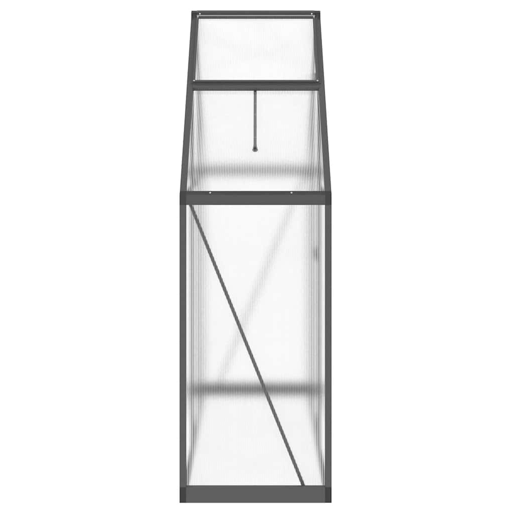 vidaXL Greenhouse with Base Frame Anthracite 169x58x195 cm Aluminium 4