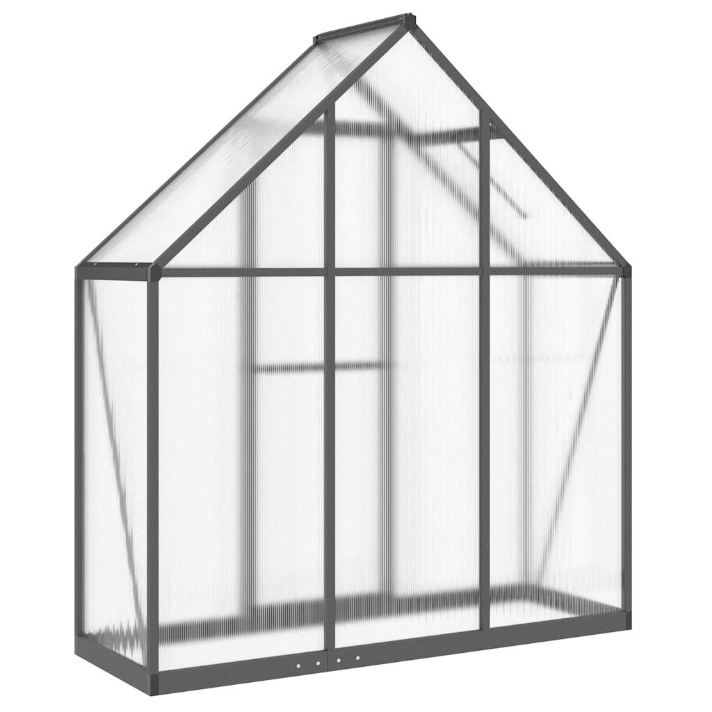 vidaXL Greenhouse with Base Frame Anthracite 169x58x195 cm Aluminium 5