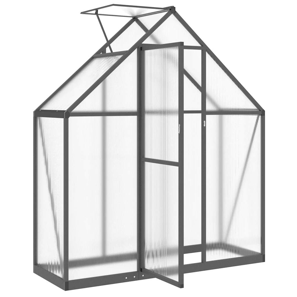 vidaXL Greenhouse with Base Frame Anthracite 169x58x195 cm Aluminium 6