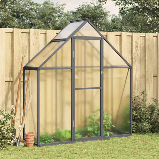 vidaXL Greenhouse with Base Frame Anthracite 169x58x195 cm Aluminium 1