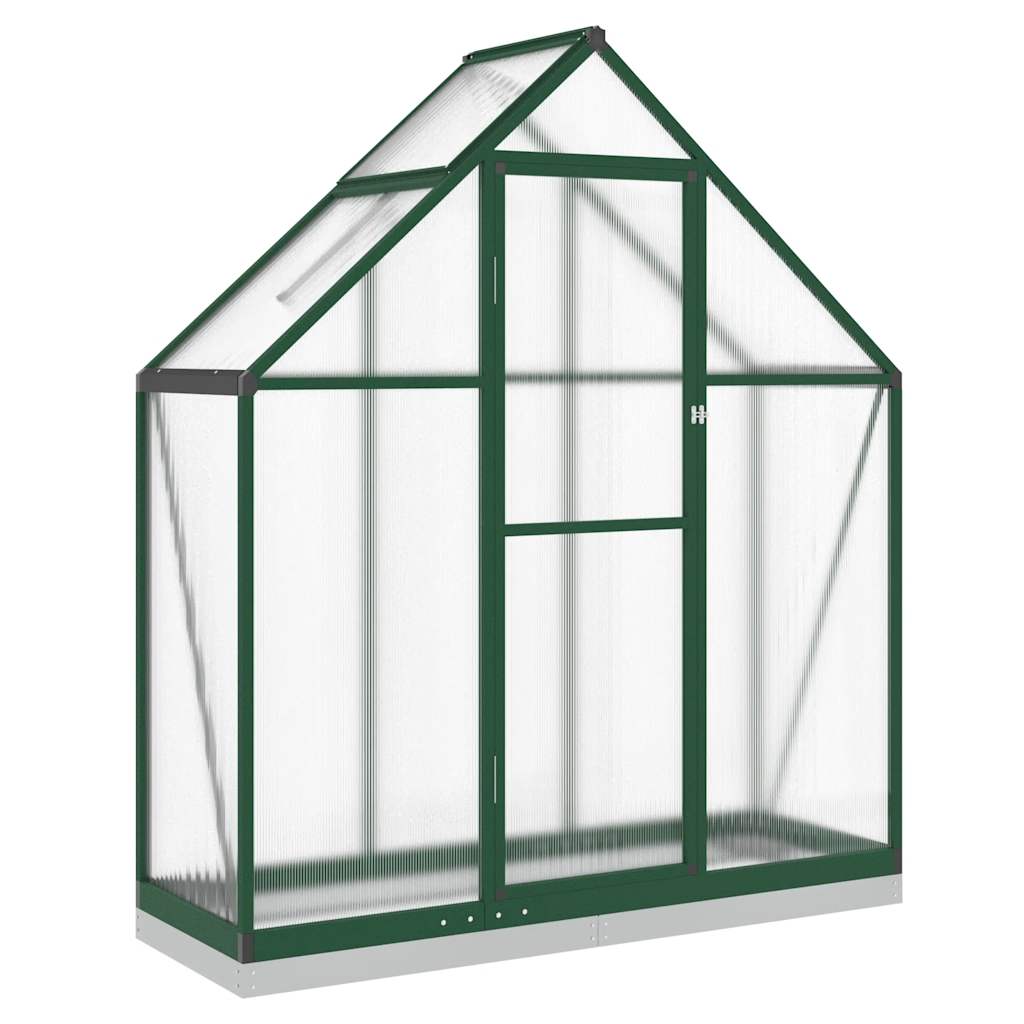 Greenhouse with Base Frame Aluminium Width 169 cm Green 202 cm 58 cm
