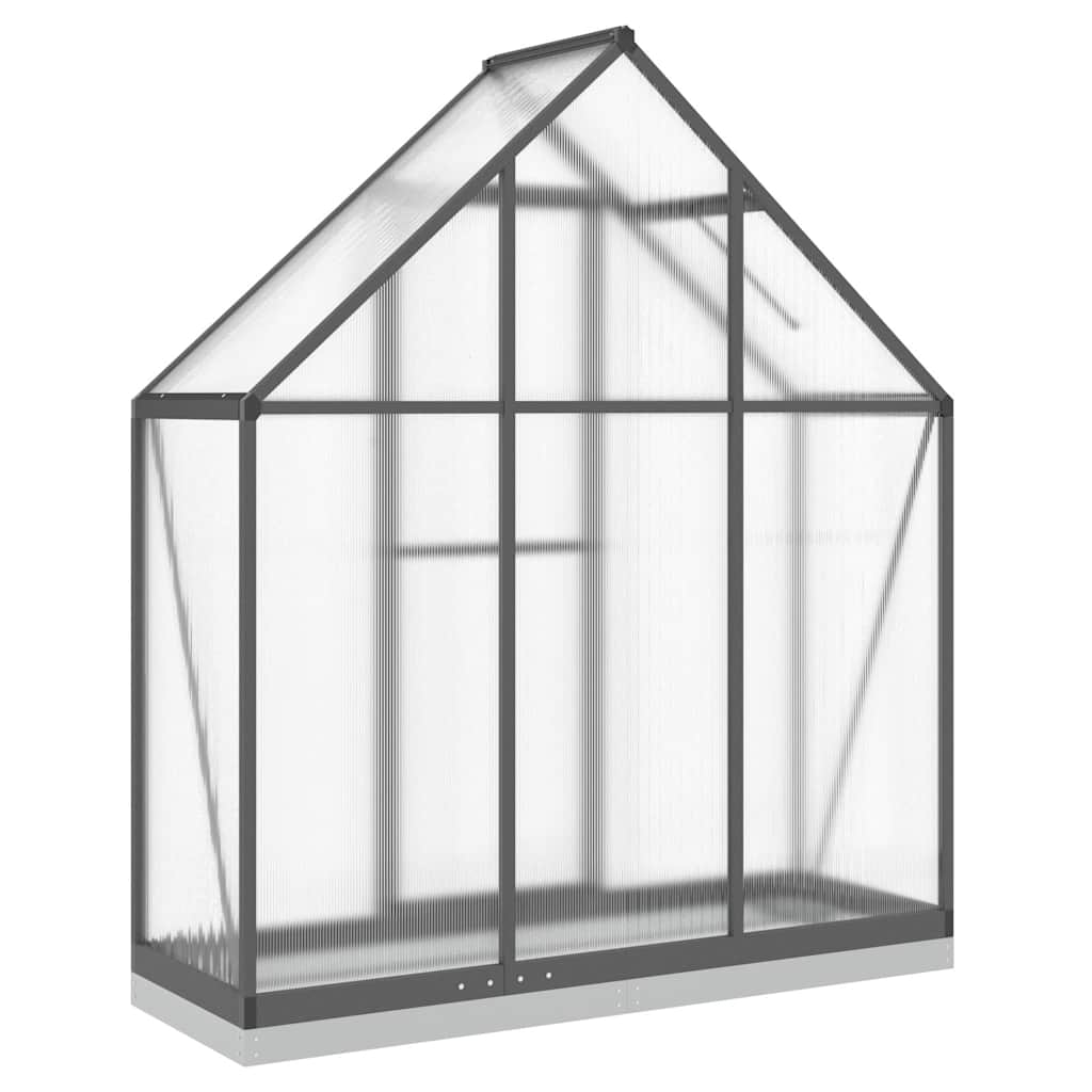 vidaXL Greenhouse with Base Frame Anthracite 169x58x202 cm Aluminium 5