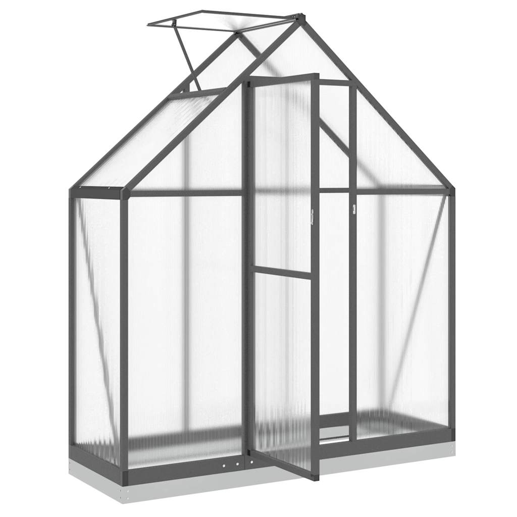 vidaXL Greenhouse with Base Frame Anthracite 169x58x202 cm Aluminium 6