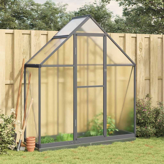 vidaXL Greenhouse with Base Frame Anthracite 169x58x202 cm Aluminium 1
