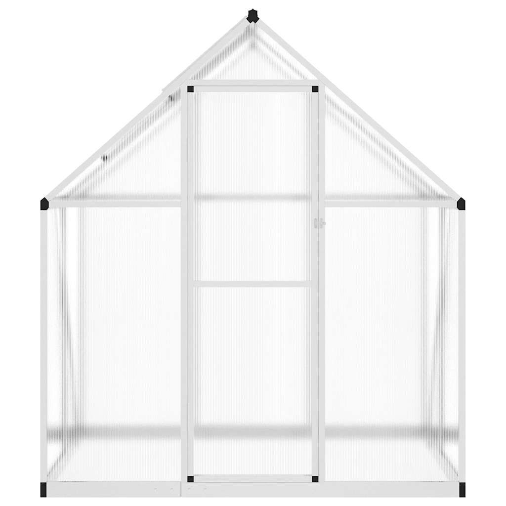 Greenhouse with Base Frame Aluminium Width 169 cm Silver 195 cm 114 cm
