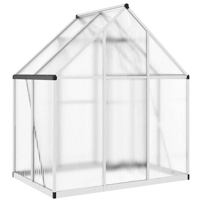 vidaXL Greenhouse with Base Frame Silver 169x114x195 cm Aluminium 4