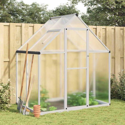 vidaXL Greenhouse with Base Frame Silver 169x114x195 cm Aluminium 1