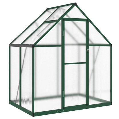 Greenhouse with Base Frame Aluminium Width 169 cm Green 195 cm 114 cm