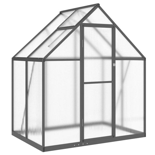 vidaXL Greenhouse with Base Frame Anthracite 169x114x195 cm Aluminium 2