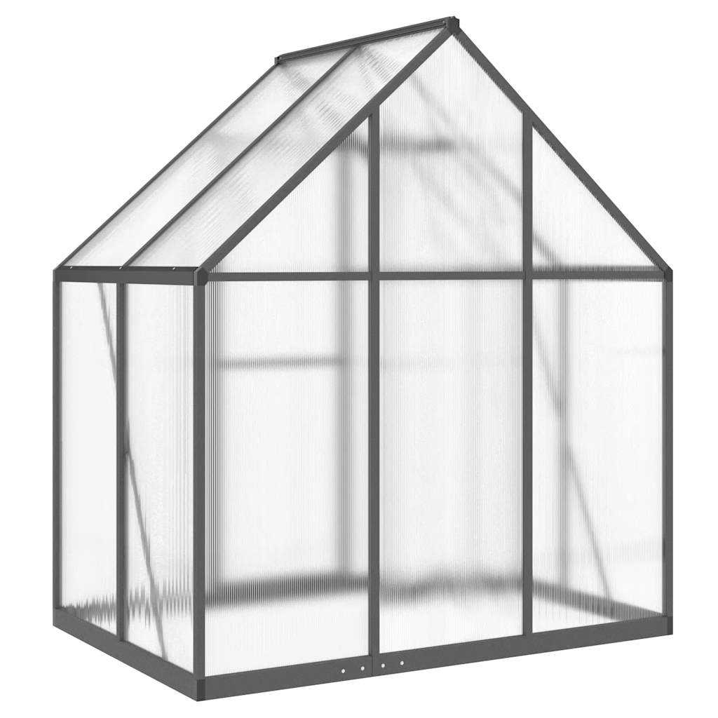 vidaXL Greenhouse with Base Frame Anthracite 169x114x195 cm Aluminium 5