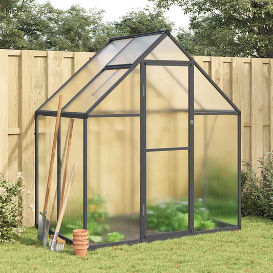 vidaXL Greenhouse with Base Frame Anthracite 169x114x195 cm Aluminium 1