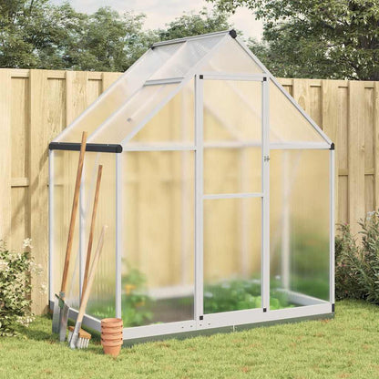 vidaXL Greenhouse with Base Frame Aluminium Width 169 cm