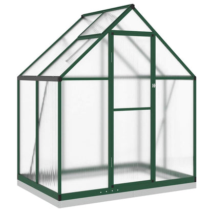 Greenhouse with Base Frame Aluminium Width 169 cm Green 202 cm 114 cm