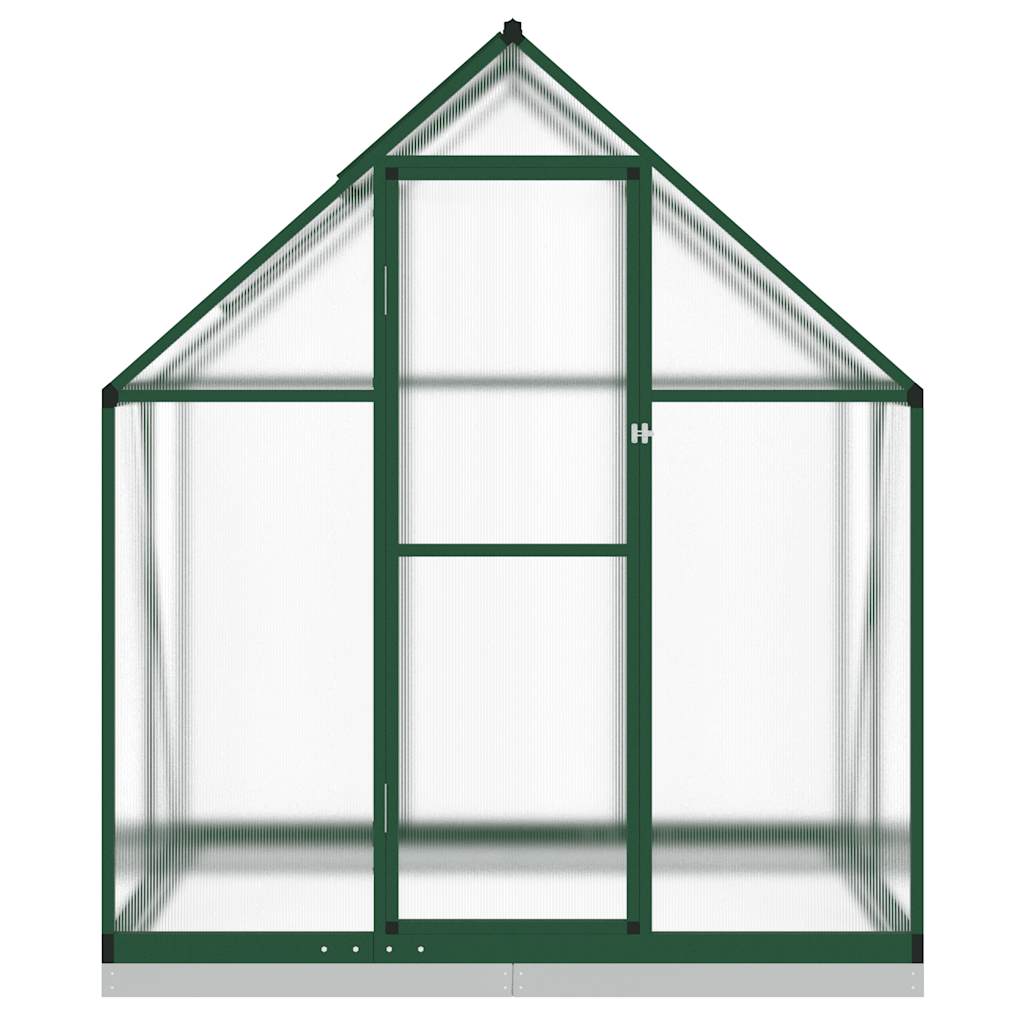 Greenhouse with Base Frame Aluminium Width 169 cm Green 202 cm 114 cm