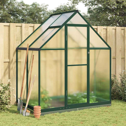 Greenhouse with Base Frame Aluminium Width 169 cm Green 202 cm 114 cm