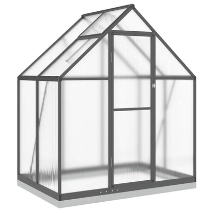 Greenhouse with Base Frame Aluminium Width 169 cm Anthracite 202 cm 114 cm