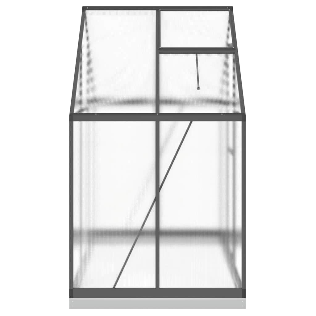 vidaXL Greenhouse with Base Frame Anthracite 169x114x202 cm Aluminium 4