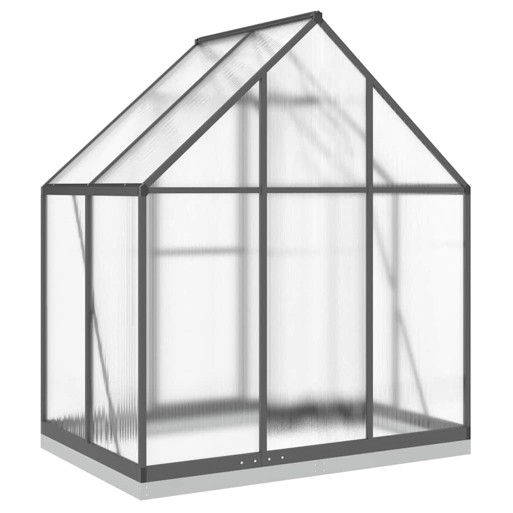vidaXL Greenhouse with Base Frame Anthracite 169x114x202 cm Aluminium 5