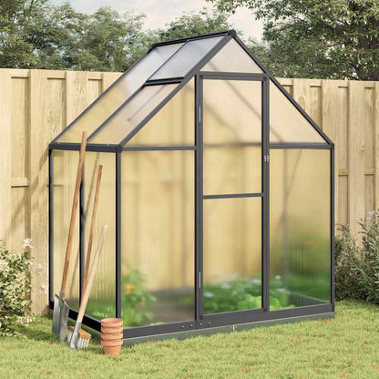 vidaXL Greenhouse with Base Frame Anthracite 169x114x202 cm Aluminium 1