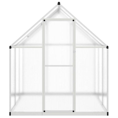 vidaXL Greenhouse with Base Frame Silver 169x169x195 cm Aluminium 3