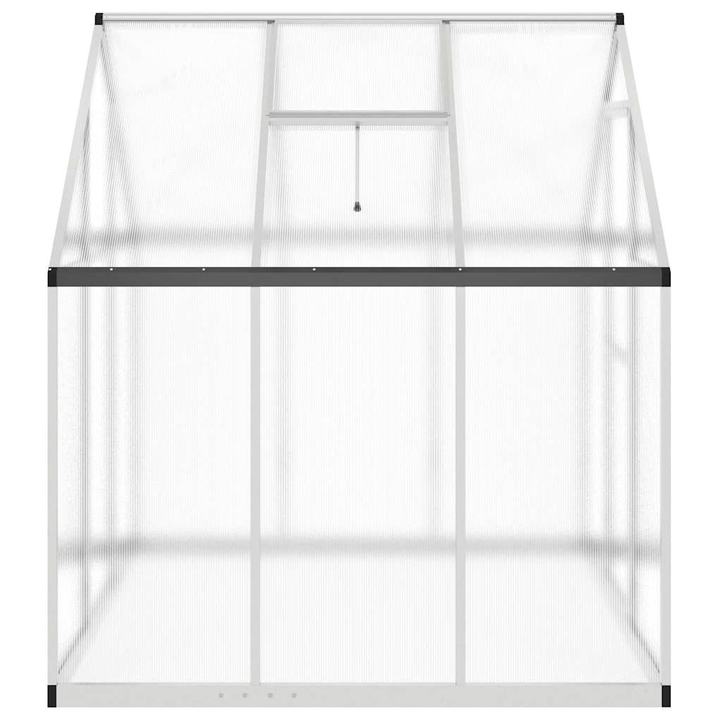 vidaXL Greenhouse with Base Frame Silver 169x169x195 cm Aluminium 4