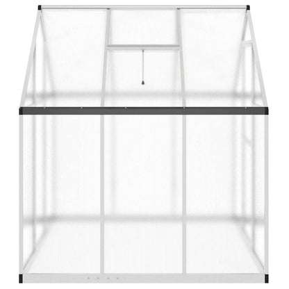 vidaXL Greenhouse with Base Frame Silver 169x169x195 cm Aluminium 4