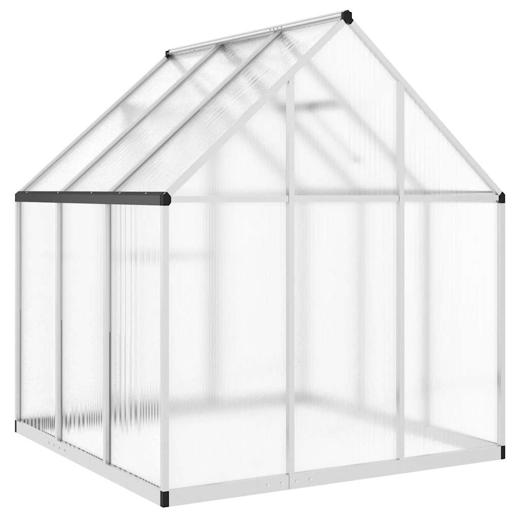vidaXL Greenhouse with Base Frame Silver 169x169x195 cm Aluminium 5