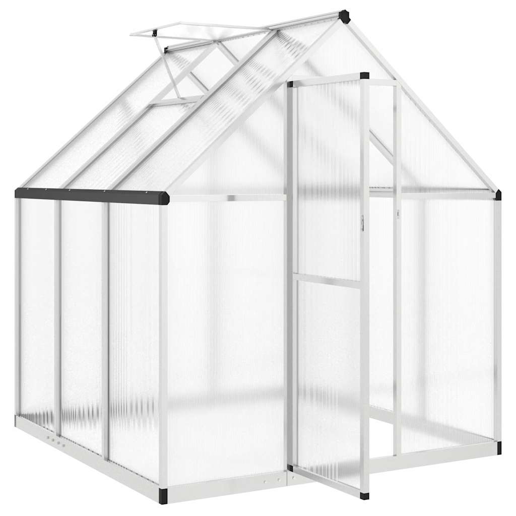 vidaXL Greenhouse with Base Frame Silver 169x169x195 cm Aluminium 6