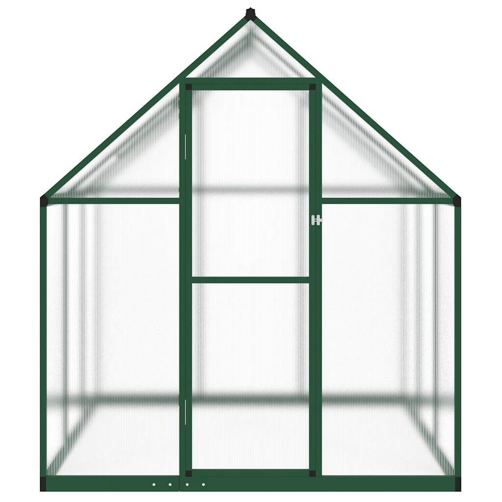 vidaXL Greenhouse with Base Frame Green 169x169x195 cm Aluminium 3