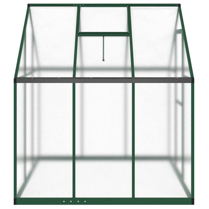 vidaXL Greenhouse with Base Frame Green 169x169x195 cm Aluminium 4