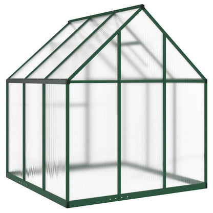 vidaXL Greenhouse with Base Frame Green 169x169x195 cm Aluminium 5