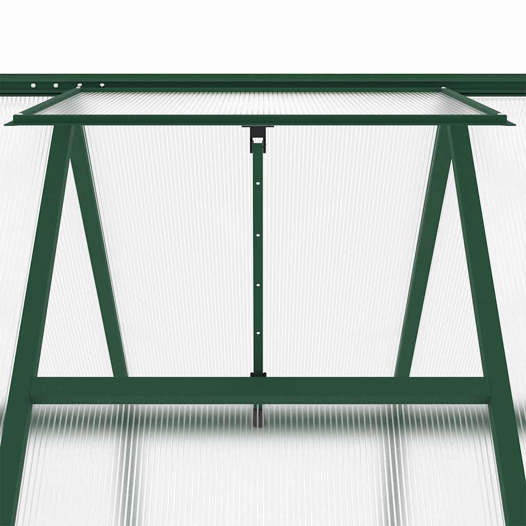 vidaXL Greenhouse with Base Frame Green 169x169x195 cm Aluminium 6