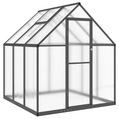 vidaXL Greenhouse with Base Frame Anthracite 169x169x195 cm Aluminium 2