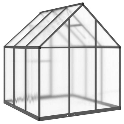 vidaXL Greenhouse with Base Frame Anthracite 169x169x195 cm Aluminium 5