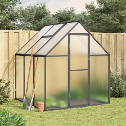 vidaXL Greenhouse with Base Frame Anthracite 169x169x195 cm Aluminium 1