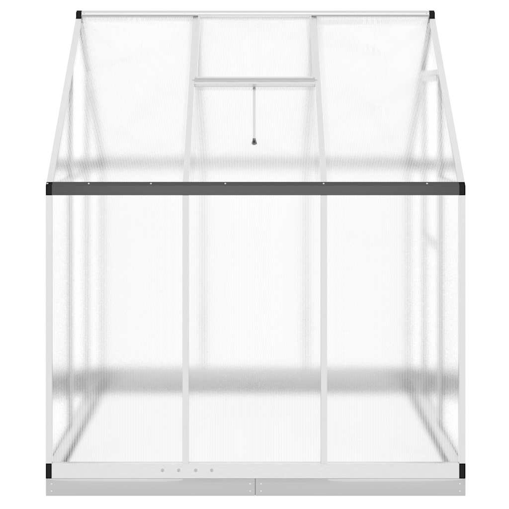 vidaXL Greenhouse with Base Frame Silver 169x169x202 cm Aluminium 4
