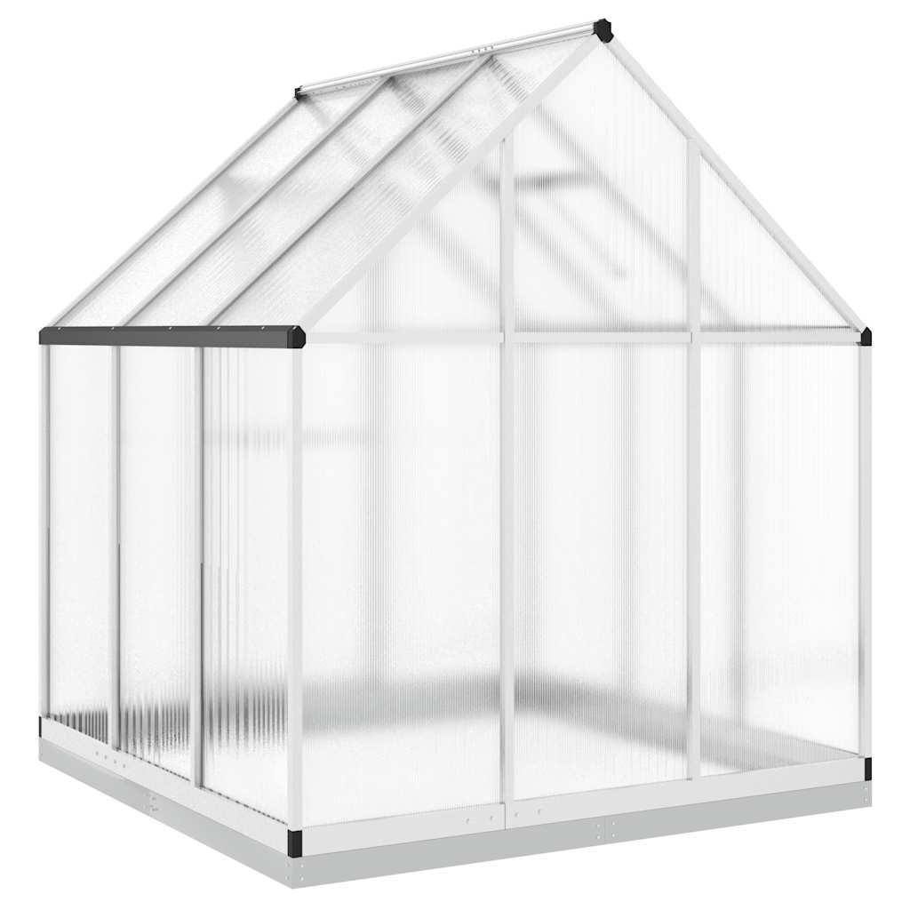 vidaXL Greenhouse with Base Frame Silver 169x169x202 cm Aluminium 5