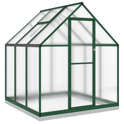 Greenhouse with Base Frame Aluminium Width 169 cm Green 202 cm 169 cm