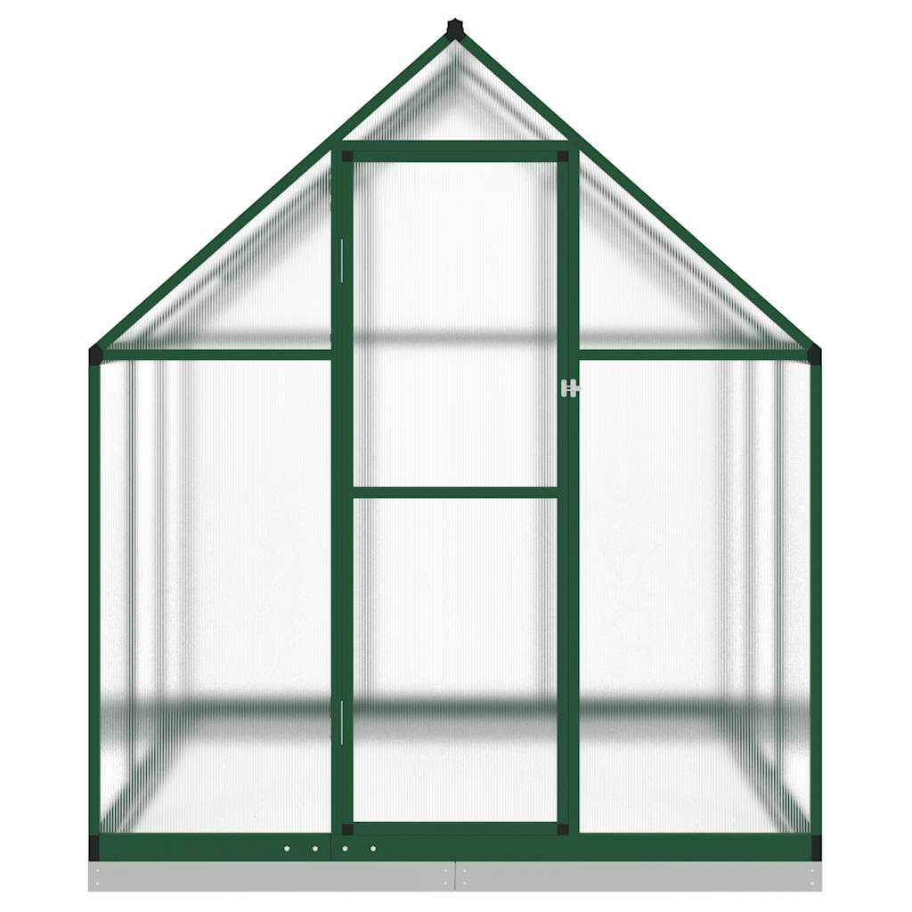 vidaXL Greenhouse with Base Frame Green 169x169x202 cm Aluminium 3