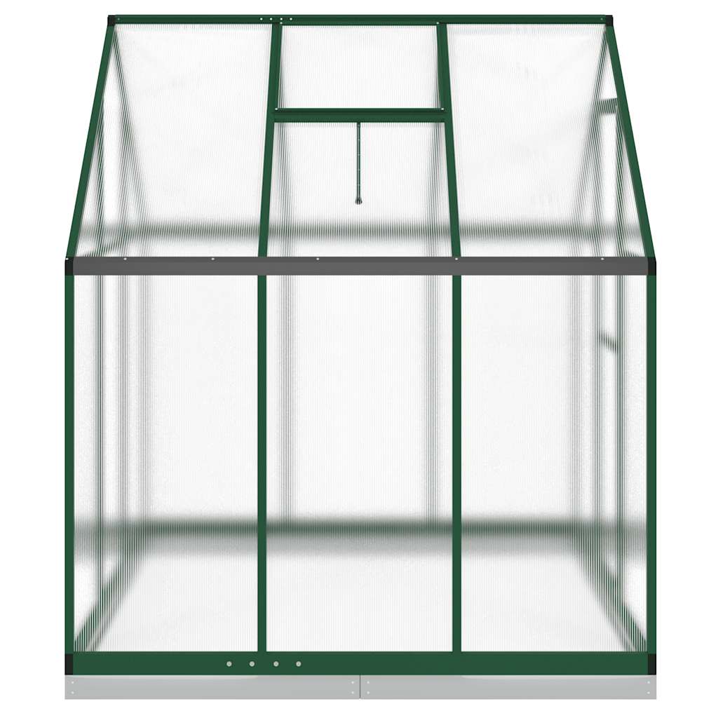 vidaXL Greenhouse with Base Frame Green 169x169x202 cm Aluminium 4