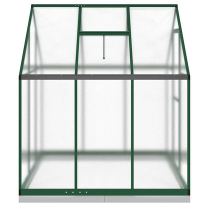 vidaXL Greenhouse with Base Frame Green 169x169x202 cm Aluminium 4