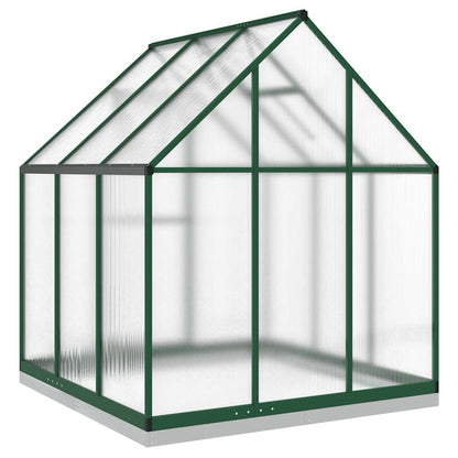 vidaXL Greenhouse with Base Frame Green 169x169x202 cm Aluminium 5