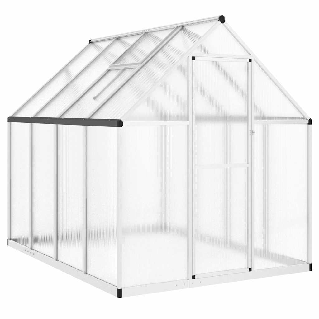 vidaXL Greenhouse with Base Frame Silver 224x169x195 cm Aluminium 2
