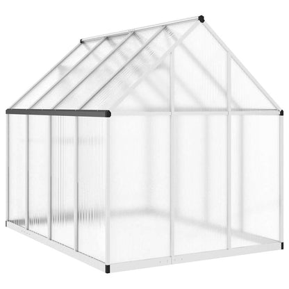 vidaXL Greenhouse with Base Frame Silver 224x169x195 cm Aluminium 5