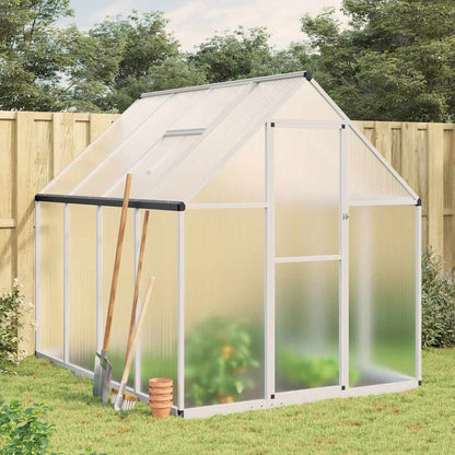 vidaXL Greenhouse with Base Frame Silver 224x169x195 cm Aluminium 1