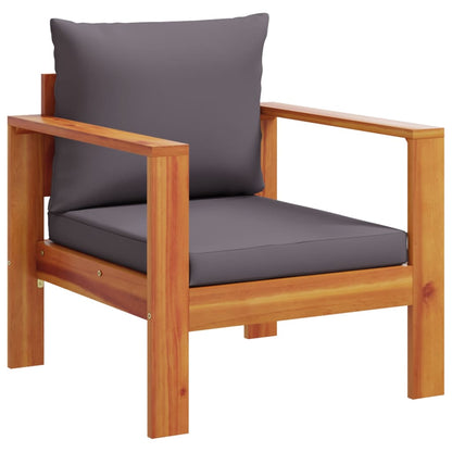 vidaXL 3 Piece Garden Sofa Set with Cushions Solid Wood Acacia 4