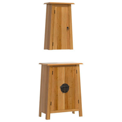 vidaXL 2 Piece Bathroom Furniture Set Solid Wood Pine 2
