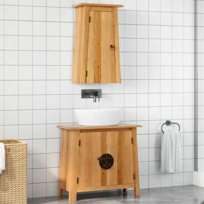 vidaXL 2 Piece Bathroom Furniture Set Solid Wood Pine 1