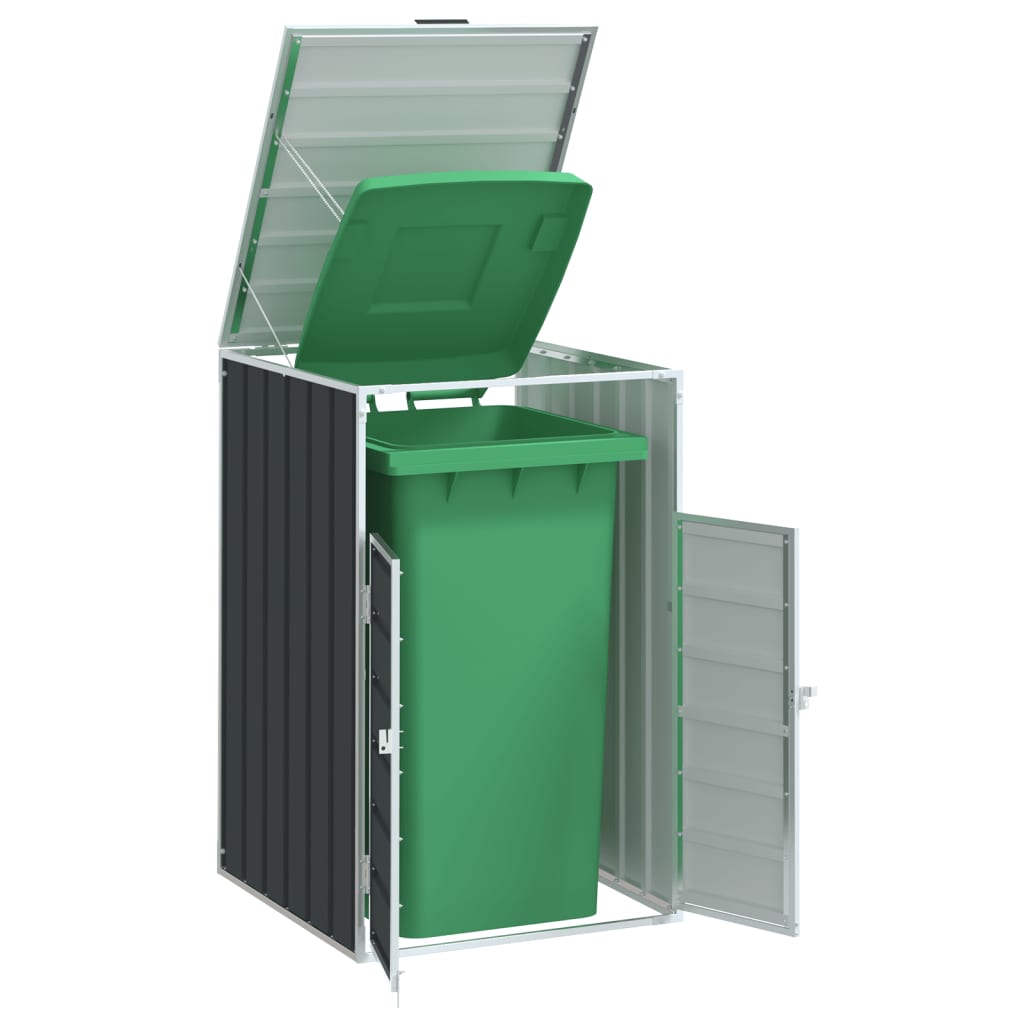 vidaXL Wheelie Bin Storage for Single Bin 72x81x115 cm Steel